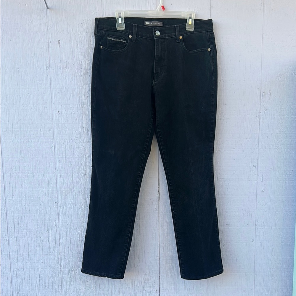 Levi’s 505 Straight Leg Black Denim Jeans